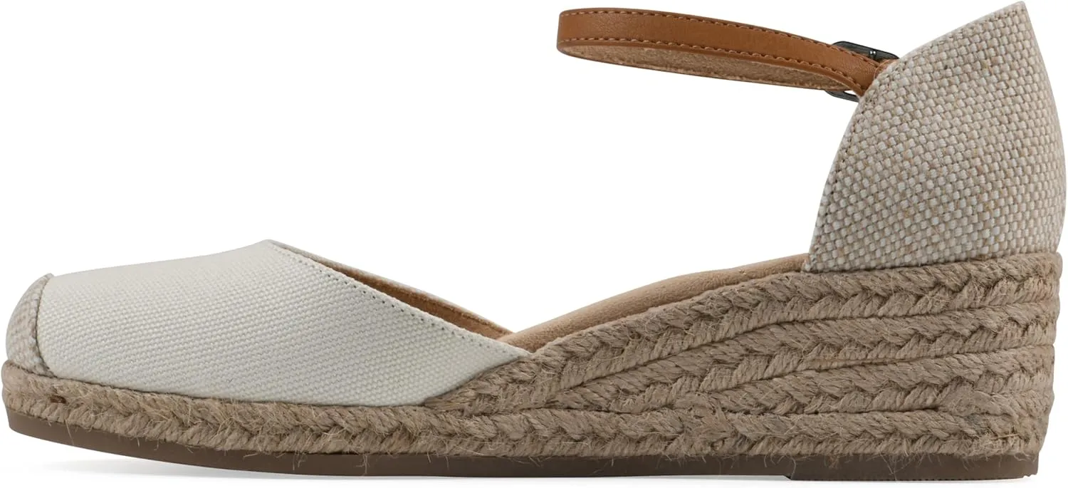 WHITE MOUNTAIN Women's Maintain Mini-Heel Espadrille Sandal