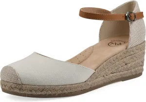 WHITE MOUNTAIN Women's Maintain Mini-Heel Espadrille Sandal