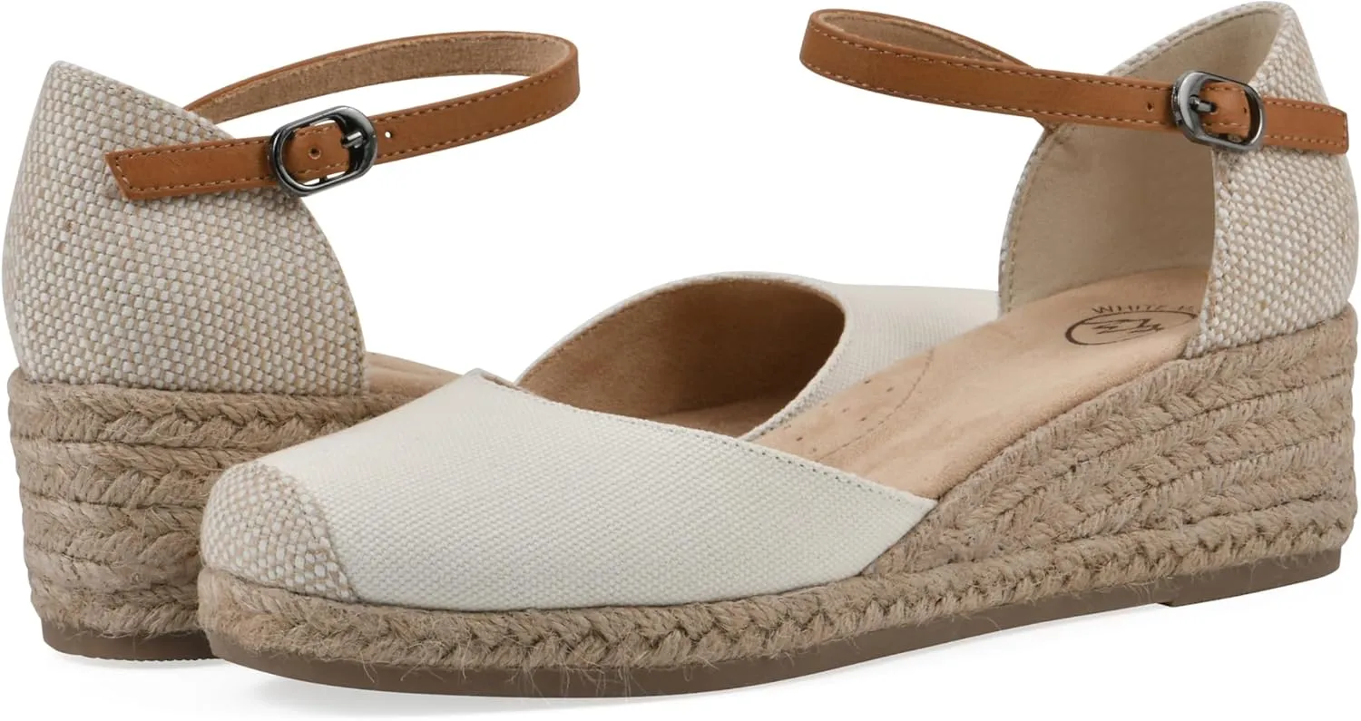 WHITE MOUNTAIN Women's Maintain Mini-Heel Espadrille Sandal