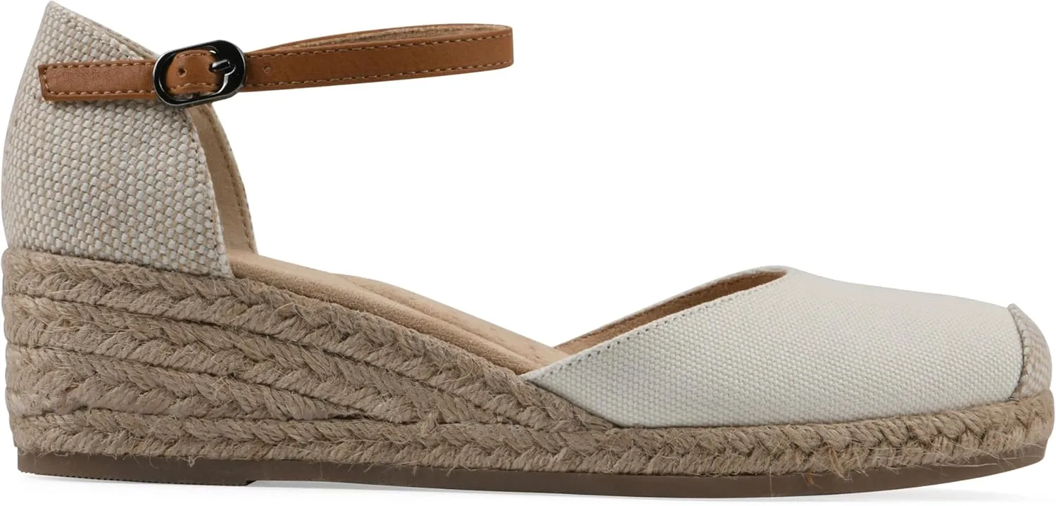 WHITE MOUNTAIN Women's Maintain Mini-Heel Espadrille Sandal