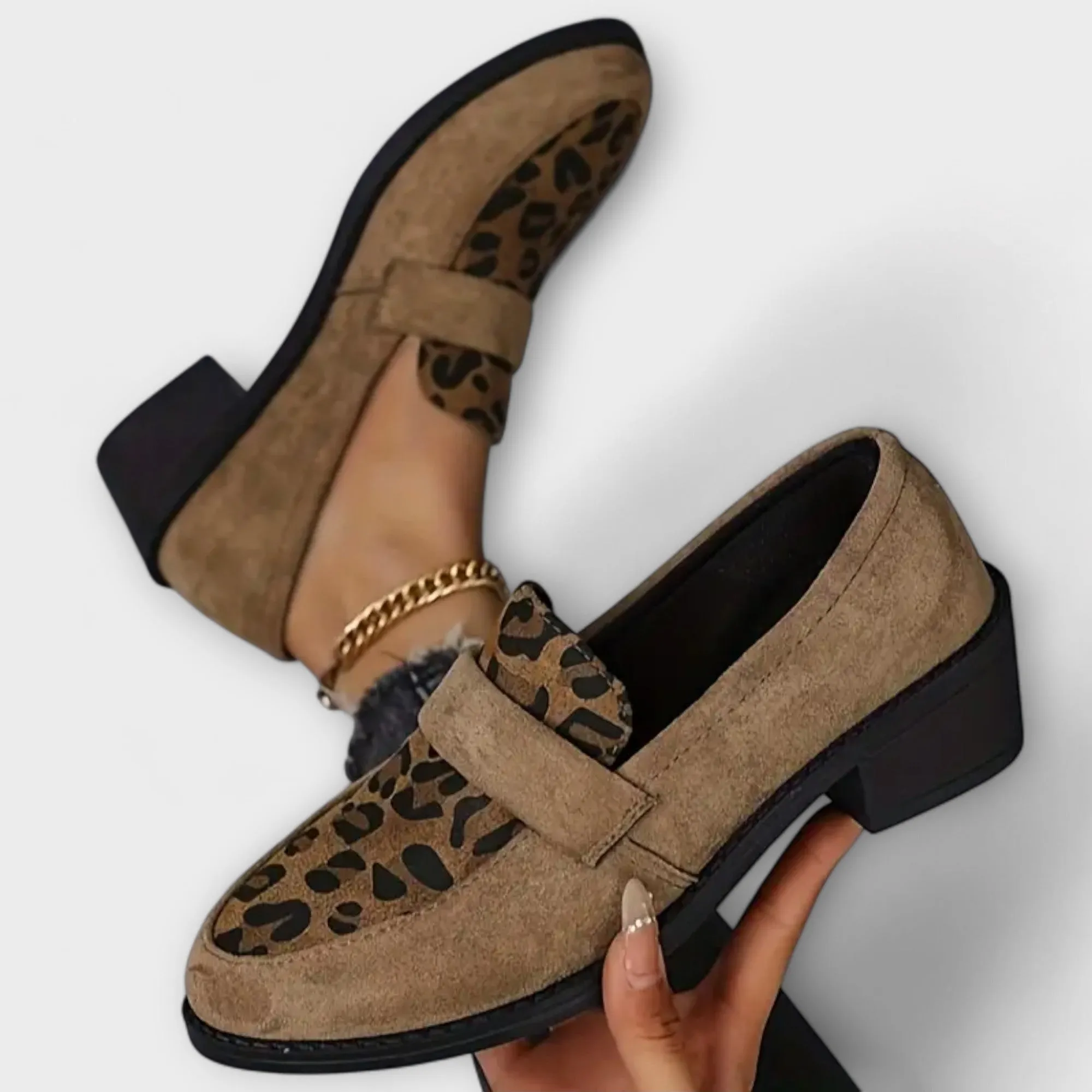 with | Print Shoes Ergonomic Elegant Women’s Leopard Attentive support Karla
