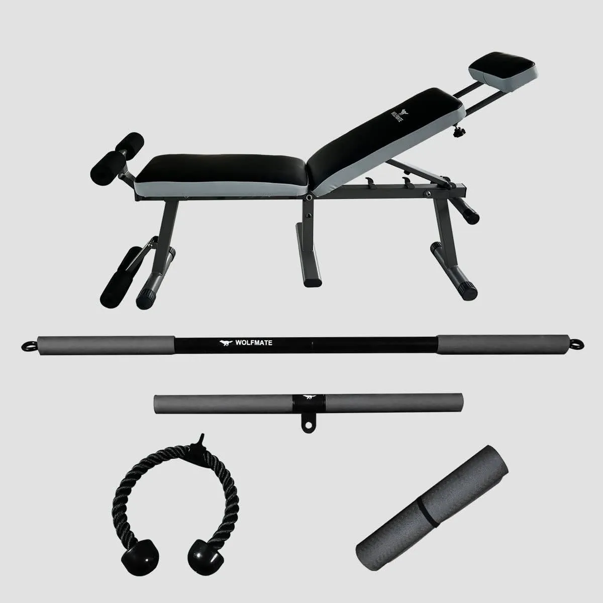 Wolfmate Home Gym Equipment, Adjustable Power Multifunctional Smart Muscle Comprehensive Trainer, Home Sports Fitness Equipment, Squat Bench Press Arm Force Auxiliary Strength Training Machine H1