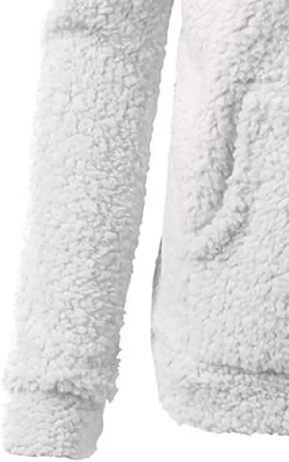 Women Zip Up Hoodies Fuzzy Fleece Long Sleeve Solid Color Hooded Jacket Slim Fit Casual Warm Clothes with Pocket