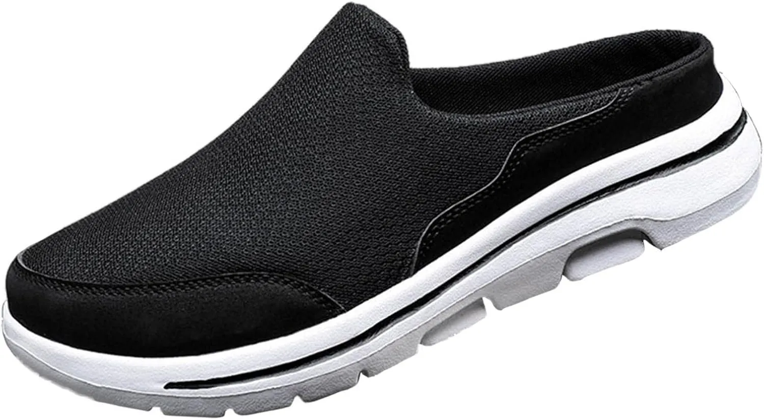 Women's Backless Slip on Mesh Sneakers Shoes Mens Casual Shoes Dressy Black Casual Shoes Waterproof Sneakers White Tennis Shoe Cross Trainer Shoe
