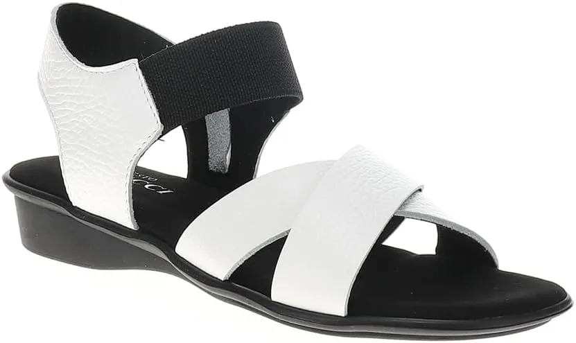 Womens Euna Comfort Ankle Strap Casual Sandals Casual Low Heel 1-2" - White