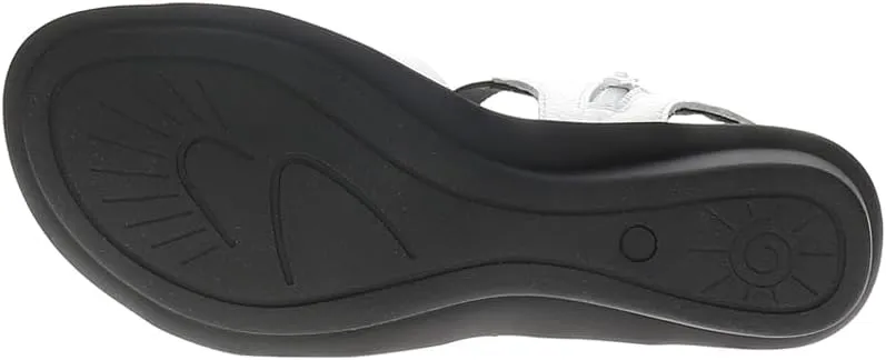 Womens Euna Comfort Ankle Strap Casual Sandals Casual Low Heel 1-2" - White