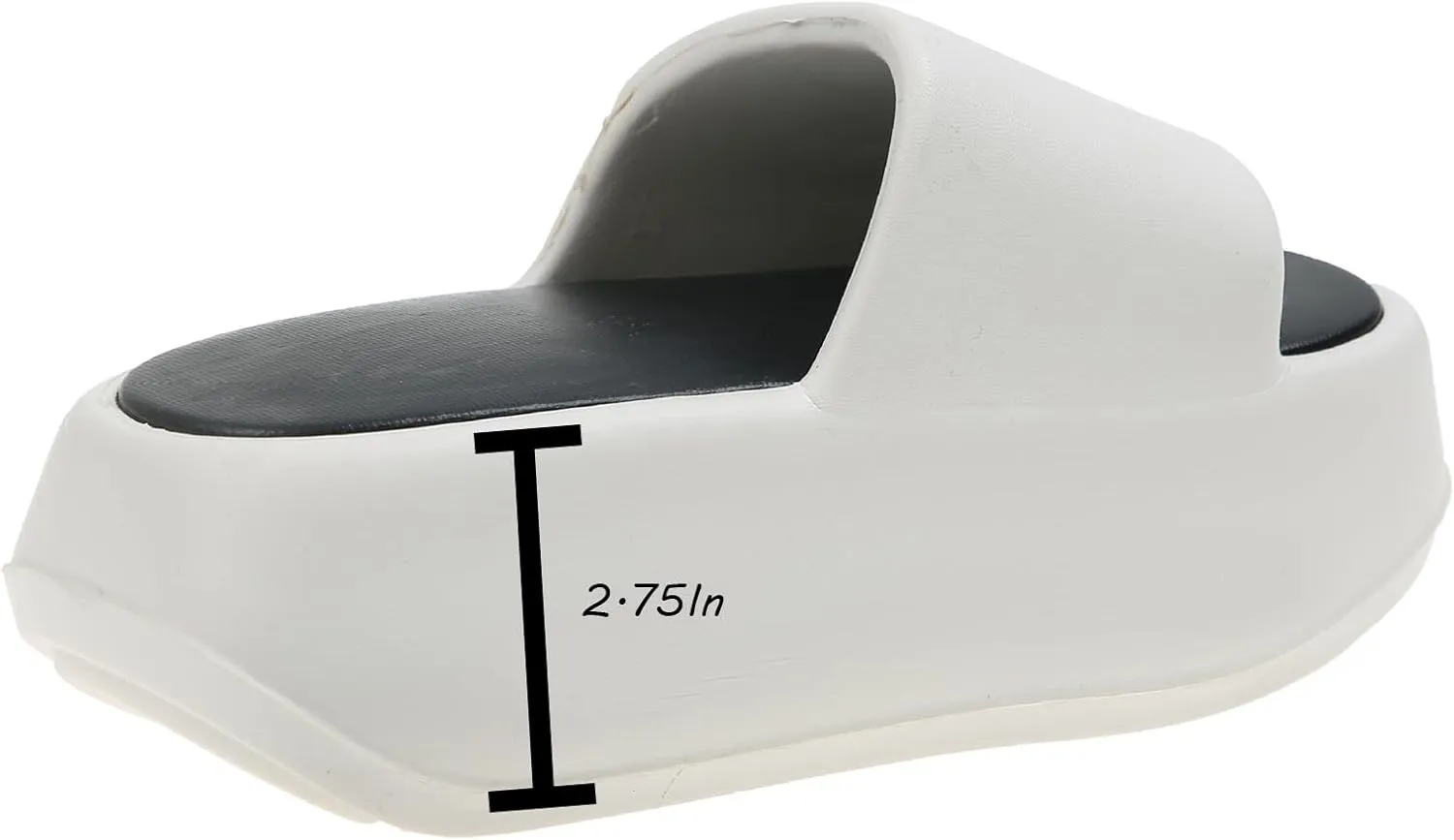 Women's EVA Round Open Toe Platform Tourist Pillow Slide Sandals Casual Summer Non-Slip Beach Chunky Soft Sole Cloud Walking Slippers Shower Spa Gym Comfy House Shoes
