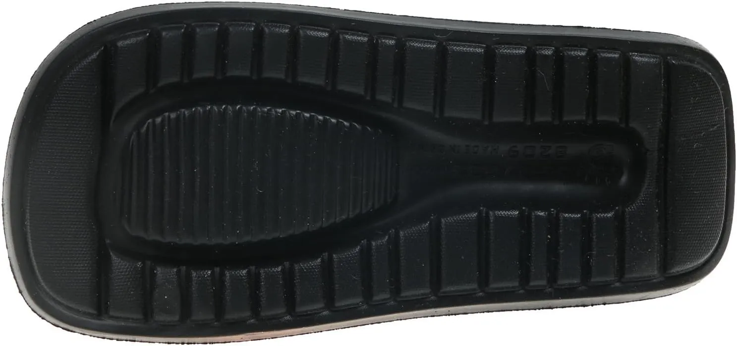 Women's EVA Round Open Toe Platform Tourist Pillow Slide Sandals Casual Summer Non-Slip Beach Chunky Soft Sole Cloud Walking Slippers Shower Spa Gym Comfy House Shoes