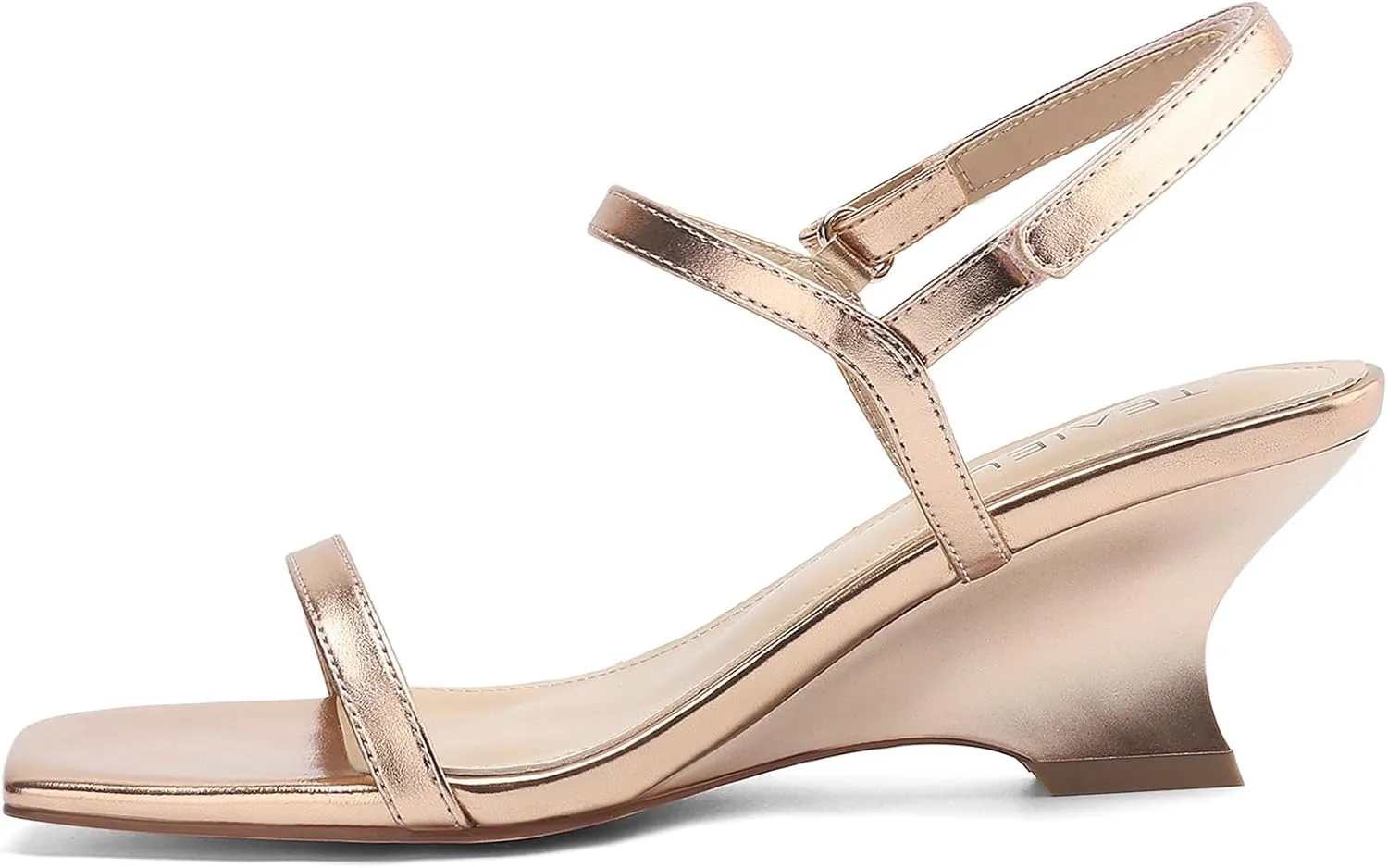 Women's Heels Wedges Sandals Low Block Sandal Square Open Toe Heels for Women with Ankle Strap Comfort Party Dress Shoes