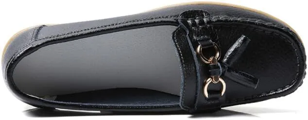 Women's Loafers Comfortable Lightweight Penny Loafers Casual Driving Flats Soft Moccasins Shoes Walking Travelling Leather Slip On Shoes