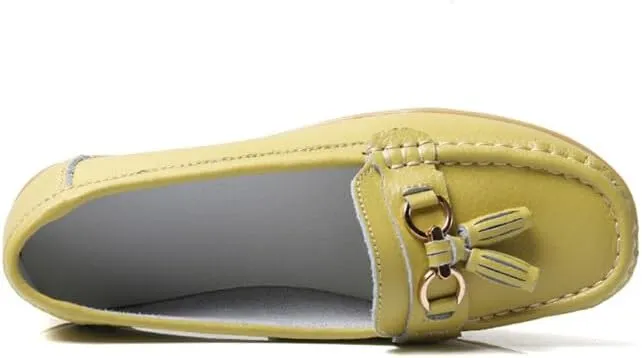 Women's Loafers Comfortable Lightweight Penny Loafers Casual Driving Flats Soft Moccasins Shoes Walking Travelling Leather Slip On Shoes