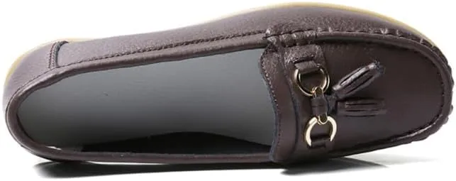 Women's Loafers Comfortable Lightweight Penny Loafers Casual Driving Flats Soft Moccasins Shoes Walking Travelling Leather Slip On Shoes