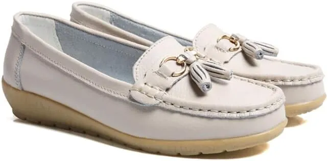 Women's Loafers Comfortable Lightweight Penny Loafers Casual Driving Flats Soft Moccasins Shoes Walking Travelling Leather Slip On Shoes