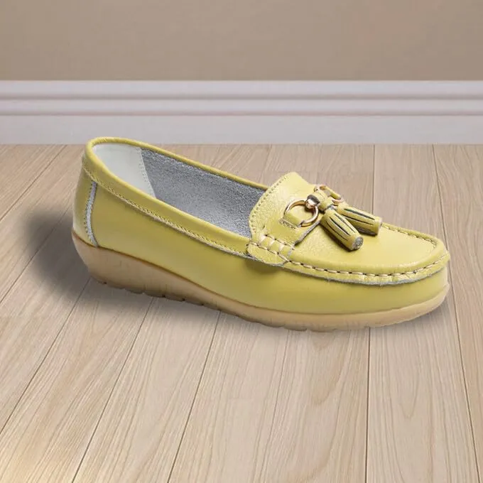 Women's Loafers Comfortable Lightweight Penny Loafers Casual Driving Flats Soft Moccasins Shoes Walking Travelling Leather Slip On Shoes