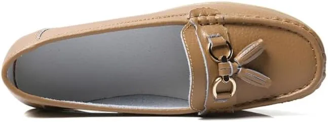 Women's Loafers Comfortable Lightweight Penny Loafers Casual Driving Flats Soft Moccasins Shoes Walking Travelling Leather Slip On Shoes