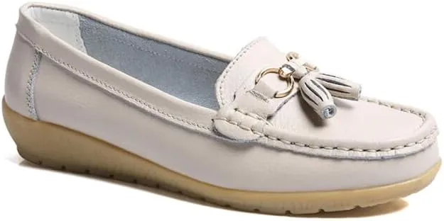 Women's Loafers Comfortable Lightweight Penny Loafers Casual Driving Flats Soft Moccasins Shoes Walking Travelling Leather Slip On Shoes