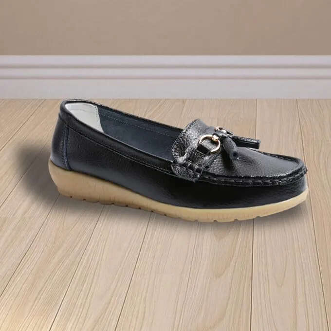 Women's Loafers Comfortable Lightweight Penny Loafers Casual Driving Flats Soft Moccasins Shoes Walking Travelling Leather Slip On Shoes