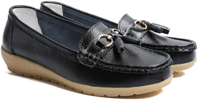 Women's Loafers Comfortable Lightweight Penny Loafers Casual Driving Flats Soft Moccasins Shoes Walking Travelling Leather Slip On Shoes