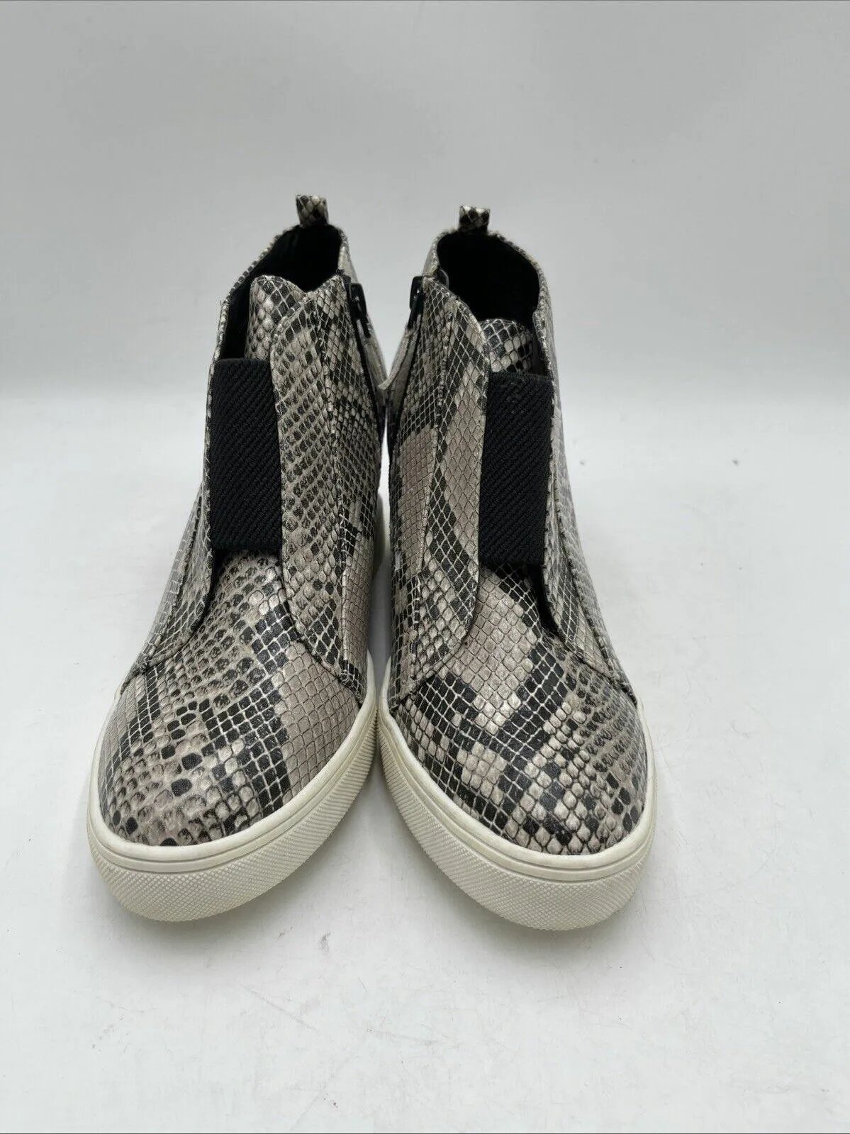 Women’s MIA Cristie Python-Print Wedge Sneakers Brown Size 8M - Very Good