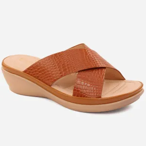 Women’s “ODEYA” Crossover Strap Comfort Slipper