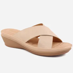 Women’s “ODEYA” Crossover Strap Comfort Slipper