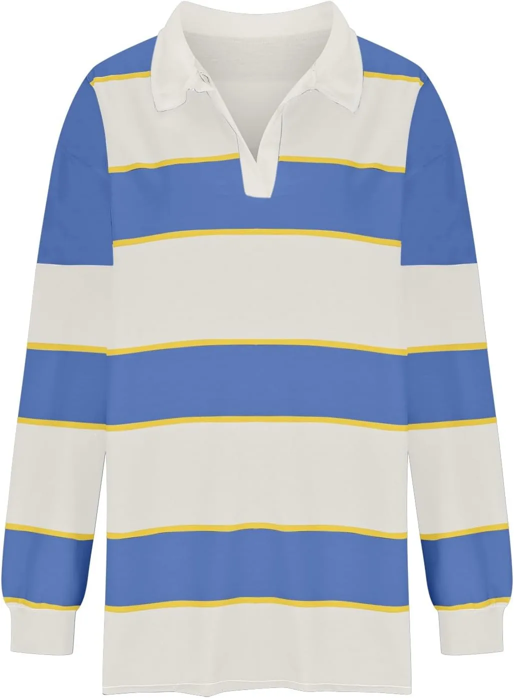 Womens Oversized Striped Swearshirt V Neck Color Block Tops Teen Girls Y2K Clothes Trendy Preppy Outfits Fall Shirts