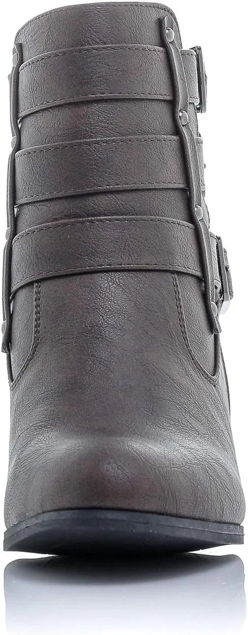 Women's Payton Boot Side Zip High Block Heel Ankle Booties