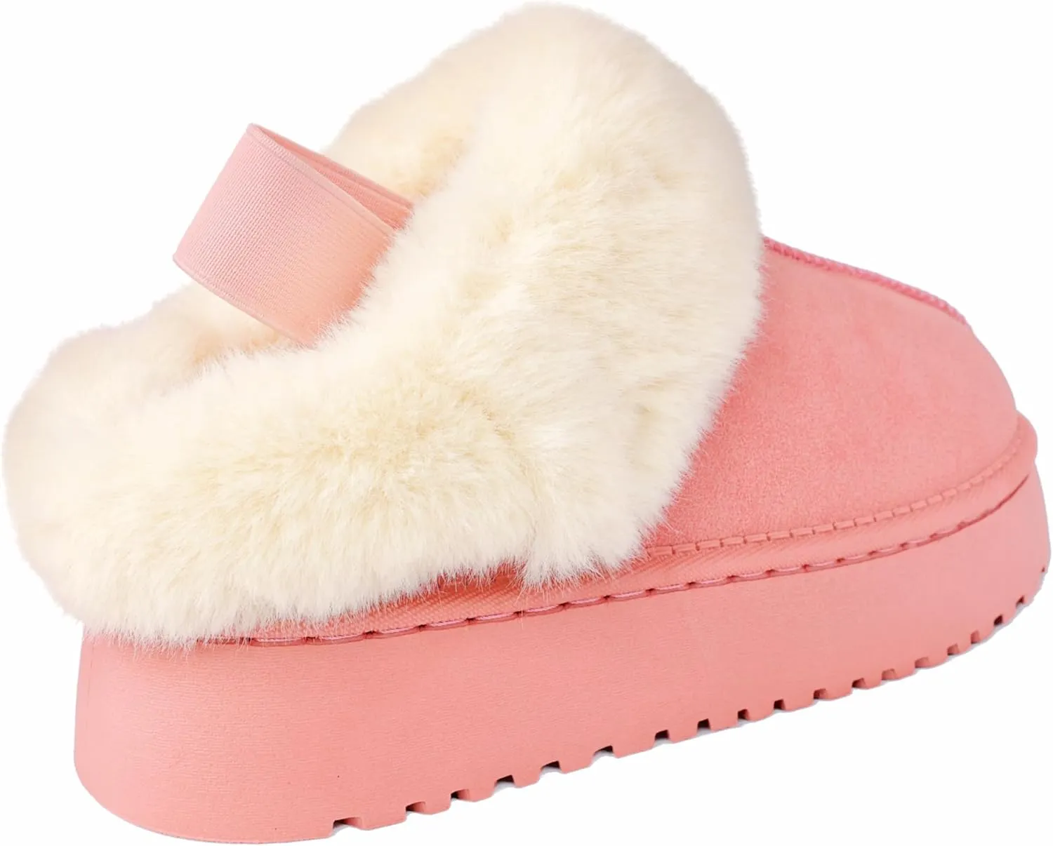 Women's Platform Slippers Winter Mini Boots Anti-Slip Suede Slip on Women Sneakers Fur Lined House Slippers for Indoor Outdoor