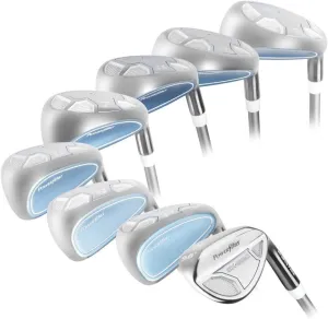 Women's Powerbilt Golf EX-550 Hybrid Iron Set, which Includes: #4, 5, 6, 7, 8, 9, PW  SW Lady Flex Right Handed New Utility L Flex Club