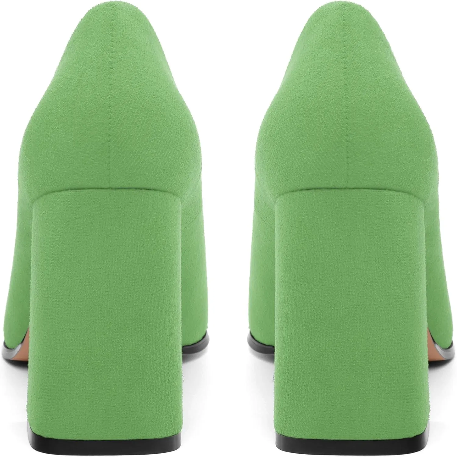 Women's Pumps, Pointed Toe Block High Heels, Slip On Fashion Chunky Heel Shoes for Women