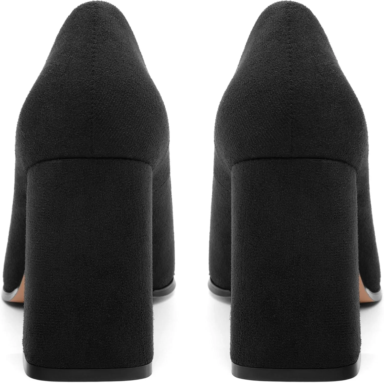 Women's Pumps, Pointed Toe Block High Heels, Slip On Fashion Chunky Heel Shoes for Women