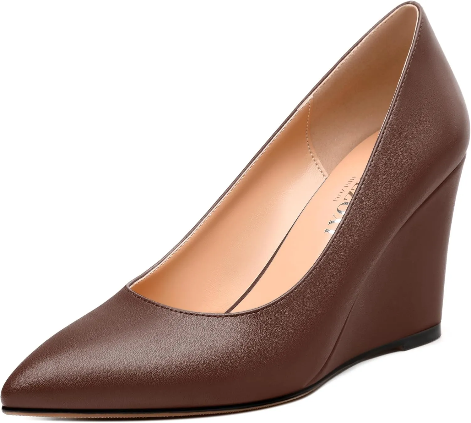 Womens Pumps Shoes, Pointed Toe Wedge High Heel Shoes for Women 3.3"