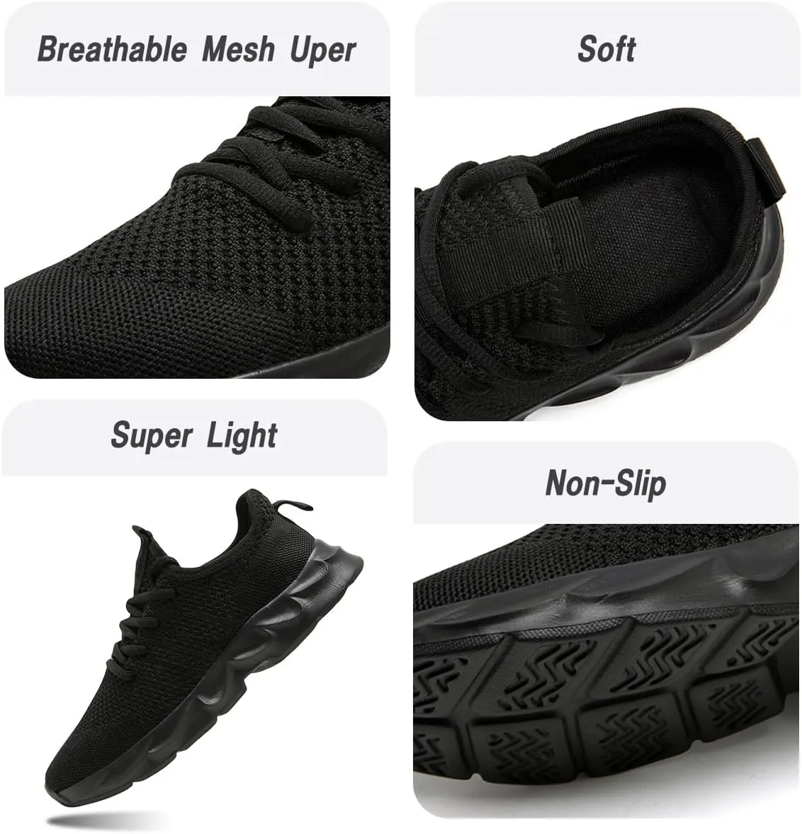 Womens Running Shoes Lightweight Breathable No Slip Sneakers Gym Athletic Workout Casual Sports Walking Tennis Shoes
