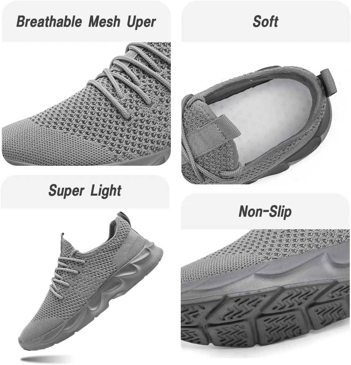 Womens Running Shoes Lightweight Breathable No Slip Sneakers Gym Athletic Workout Casual Sports Walking Tennis Shoes