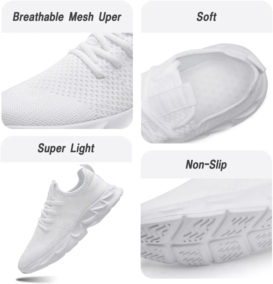 Womens Running Shoes Lightweight Breathable No Slip Sneakers Gym Athletic Workout Casual Sports Walking Tennis Shoes