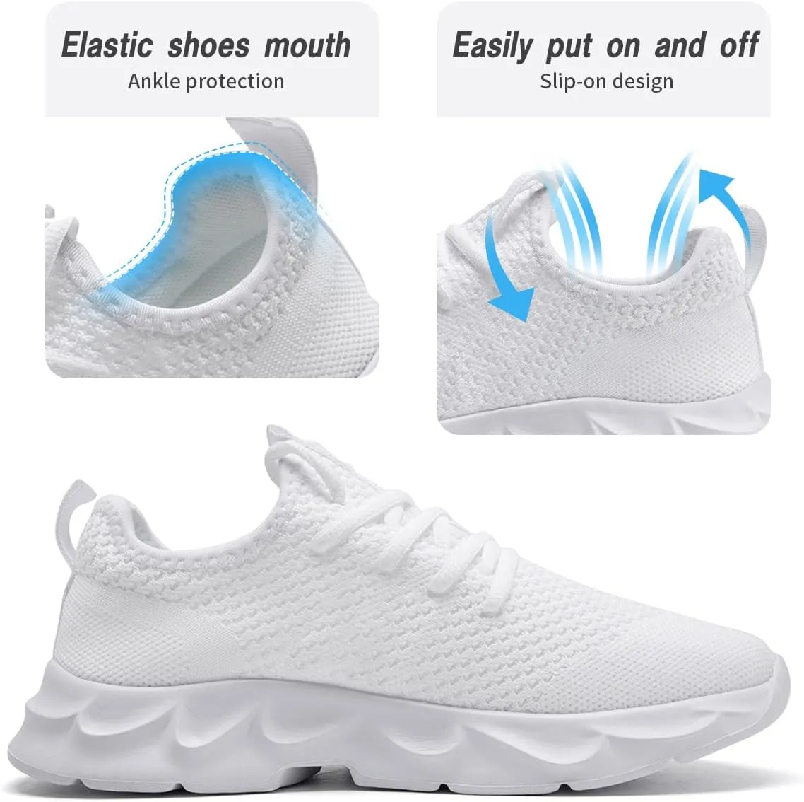 Womens Running Shoes Lightweight Breathable No Slip Sneakers Gym Athletic Workout Casual Sports Walking Tennis Shoes