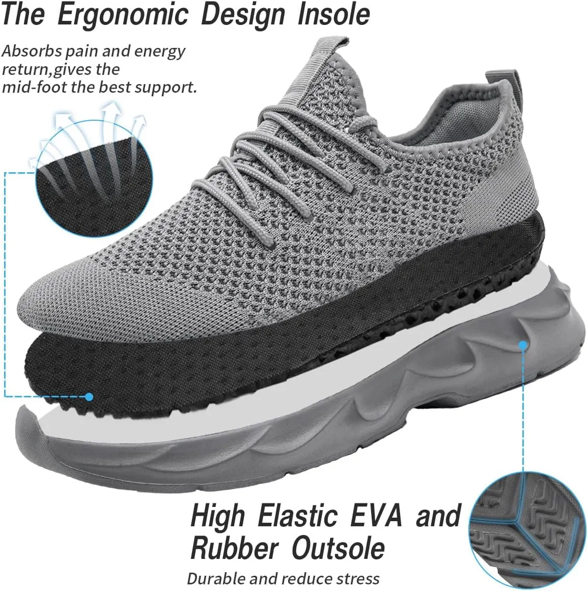 Womens Running Shoes Lightweight Breathable No Slip Sneakers Gym Athletic Workout Casual Sports Walking Tennis Shoes
