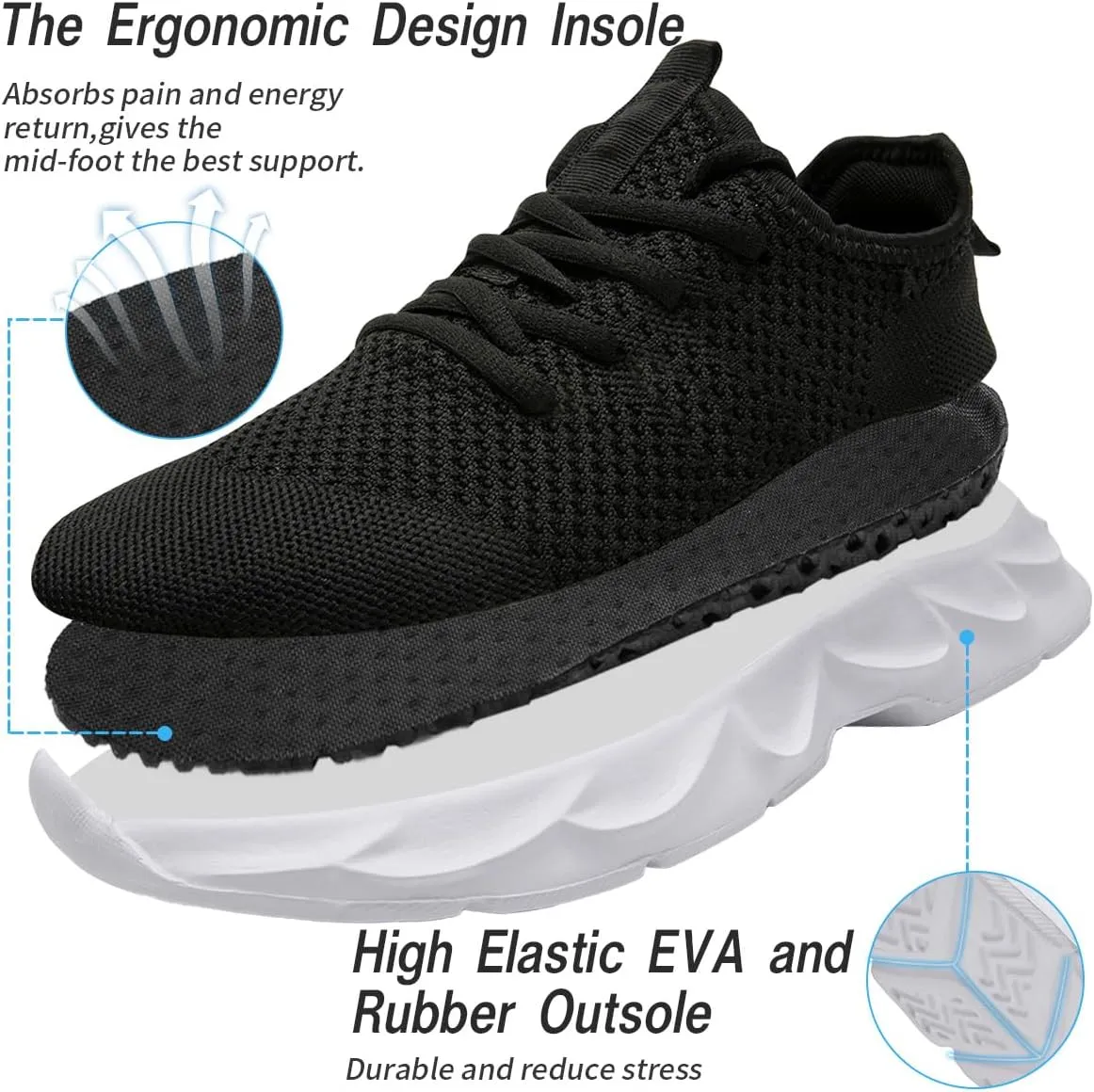 Womens Running Shoes Lightweight Breathable No Slip Sneakers Gym Athletic Workout Casual Sports Walking Tennis Shoes