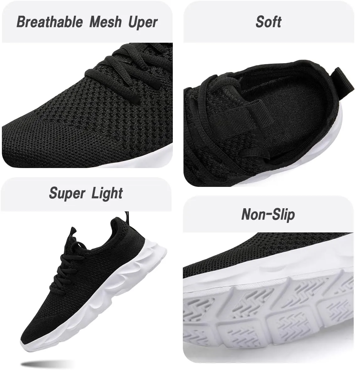 Womens Running Shoes Lightweight Breathable No Slip Sneakers Gym Athletic Workout Casual Sports Walking Tennis Shoes