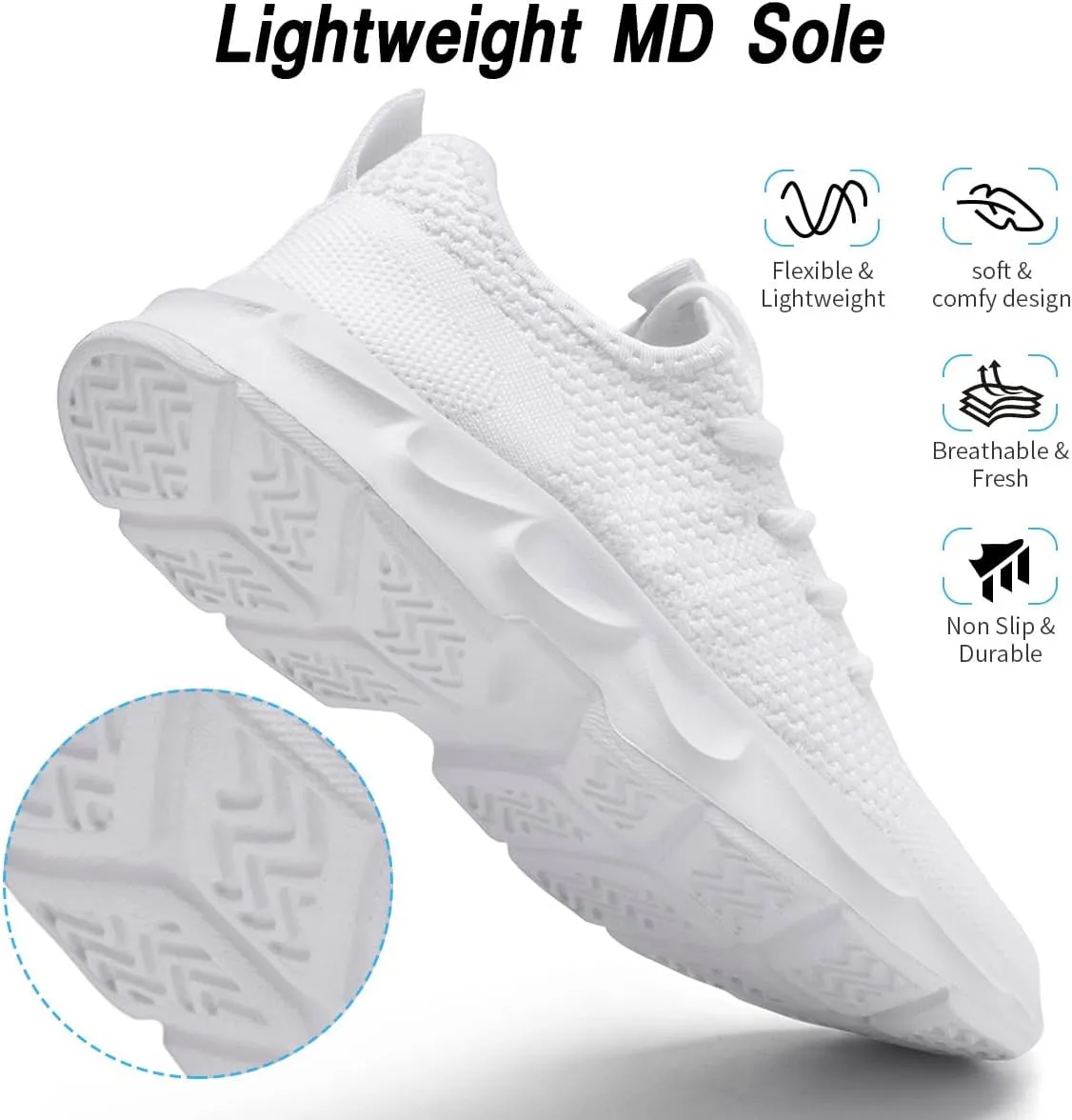 Womens Running Shoes Lightweight Breathable No Slip Sneakers Gym Athletic Workout Casual Sports Walking Tennis Shoes