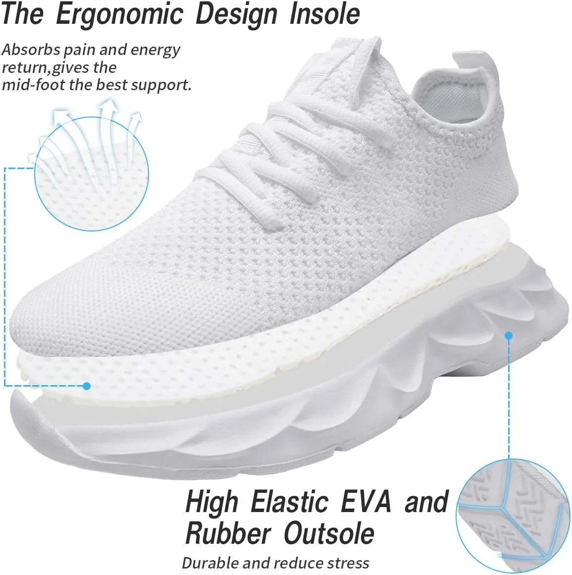 Womens Running Shoes Lightweight Breathable No Slip Sneakers Gym Athletic Workout Casual Sports Walking Tennis Shoes
