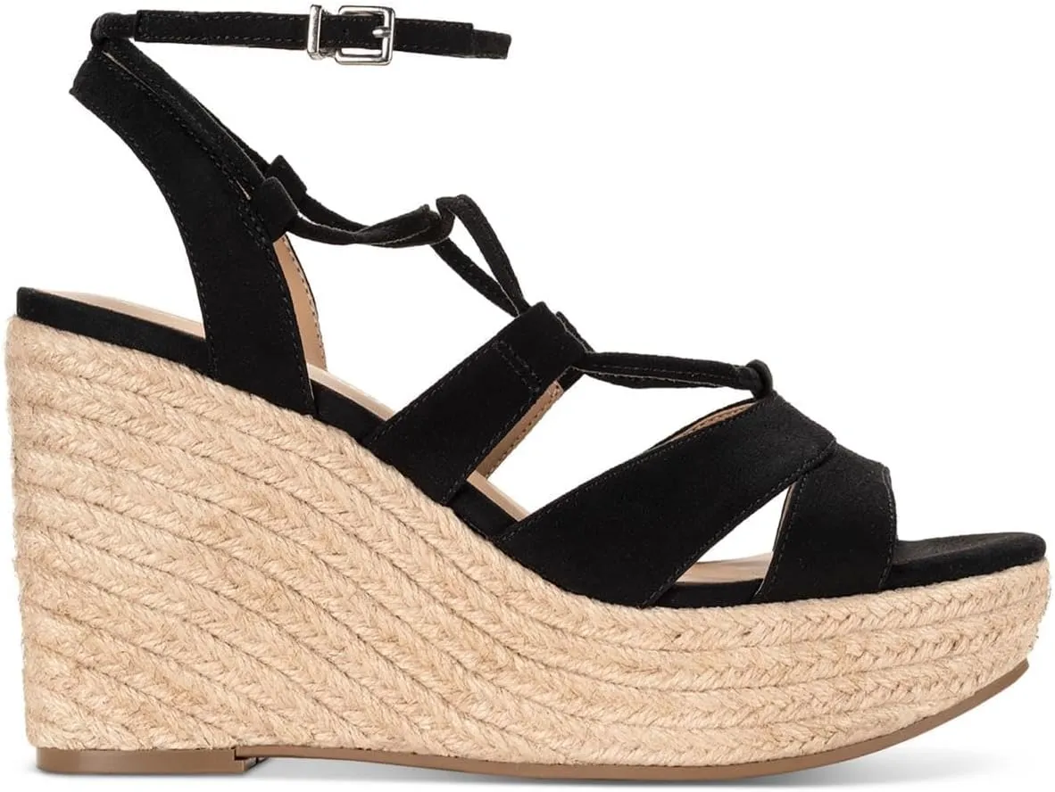Womens TIINSLEY Comfort Insole Faux Suede Wedge Sandals