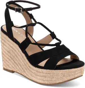 Womens TIINSLEY Comfort Insole Faux Suede Wedge Sandals