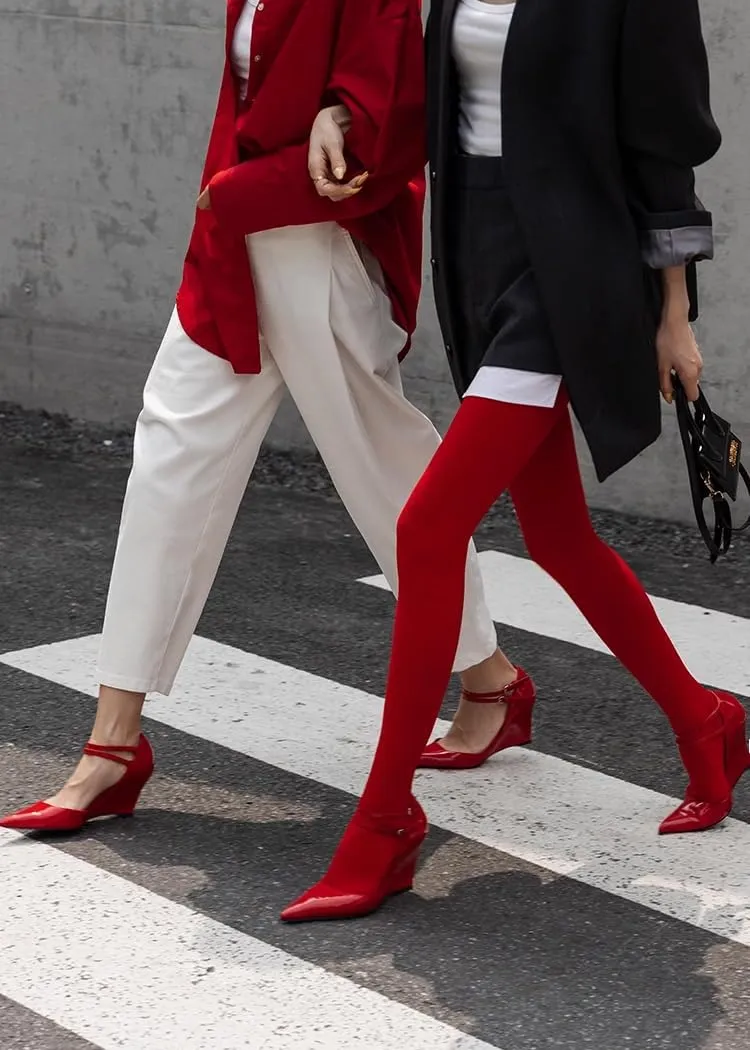 Women's Wedge Heel Pumps High Heel Pumps Stylish Pointed Toe Heels for Women Comfortable Wedge Heels Office Dressy 3.4 Inch Mary Jane Shoes