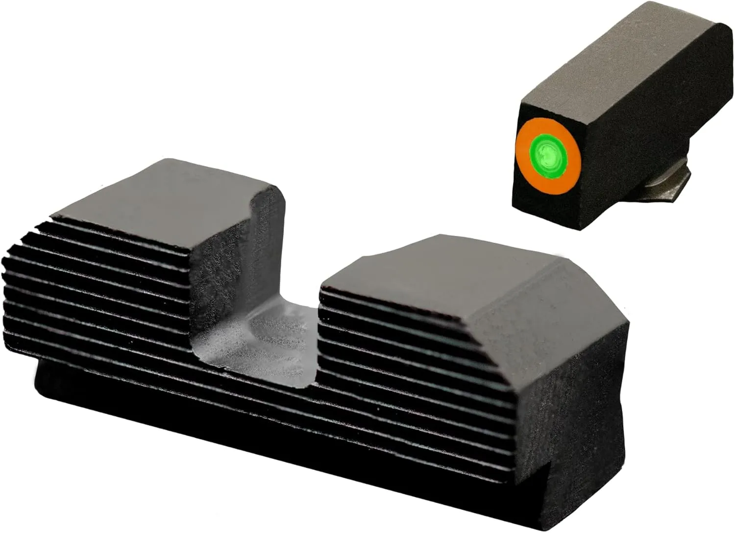 XS SIGHTS Minimalist Tritium Night Sights, Fits Glock Gen 1 – 5  MOS Pistols, Illuminated Colored Front Sight Equipped with Tritium/Photoluminescent Glow Dot