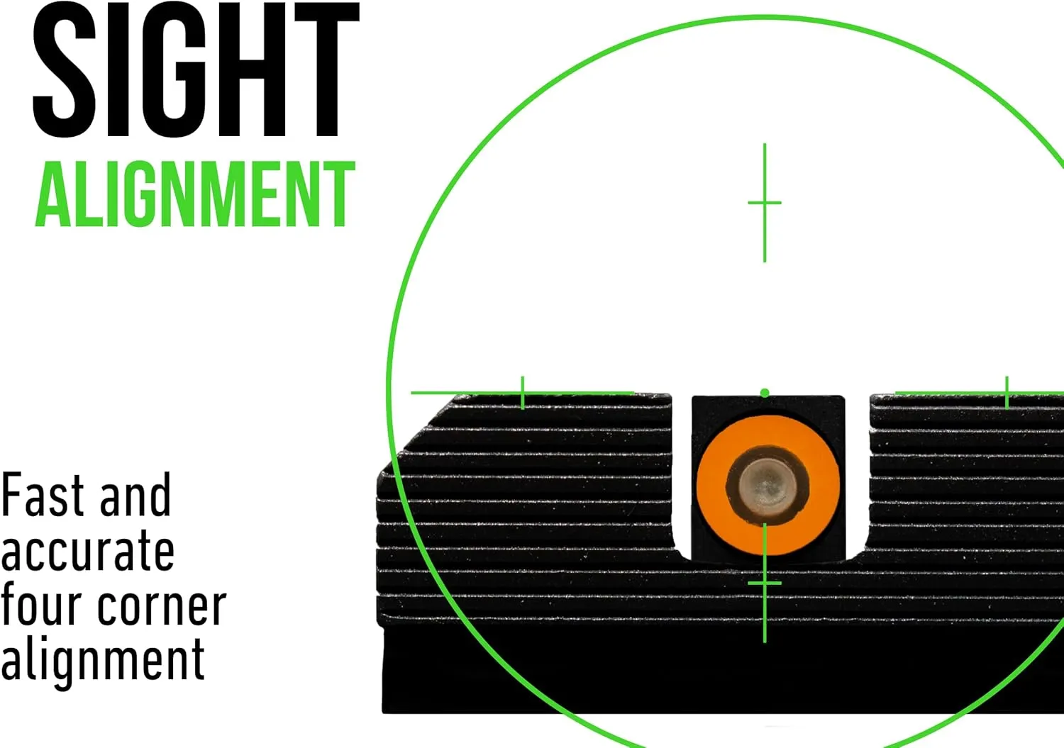 XS SIGHTS Minimalist Tritium Night Sights, Fits Glock Gen 1 – 5  MOS Pistols, Illuminated Colored Front Sight Equipped with Tritium/Photoluminescent Glow Dot