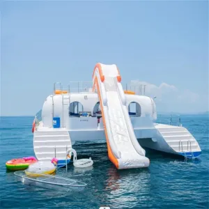 Yacht Inflatable Water Toys Supper Slide Commercial Customization for Boat Second Deck Sea Party