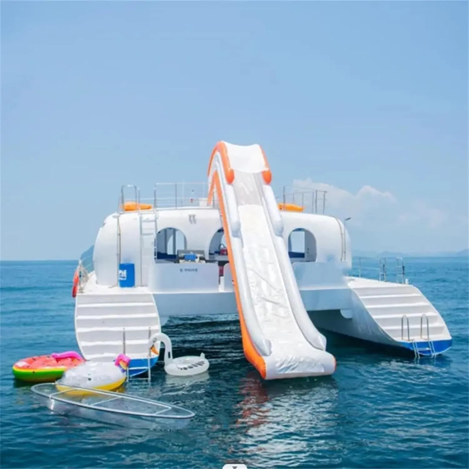 Yacht Inflatable Water Toys Supper Slide Commercial Customization for Boat Second Deck Sea Party
