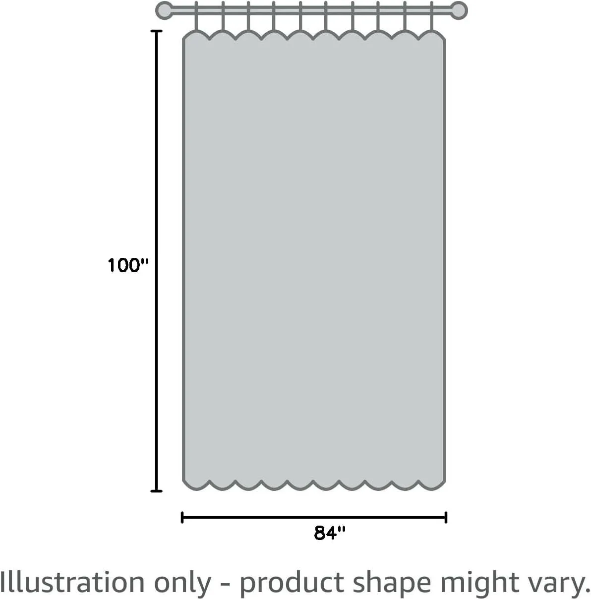 Yakamok Cream Total Shade Patio Door Curtain, Heavy-Duty Full Light Shading Sliding Door Drape Room Divider Curtain Screen Partitions, Vertical Blind for Villa(1 Panel, 100W x 84L)