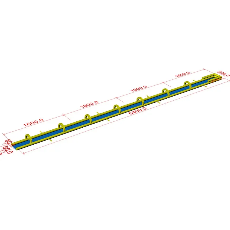 Yellow Blue Inflatable Slip N Slide Water Slide